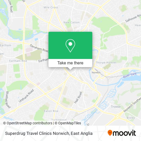 Superdrug Travel Clinics Norwich map