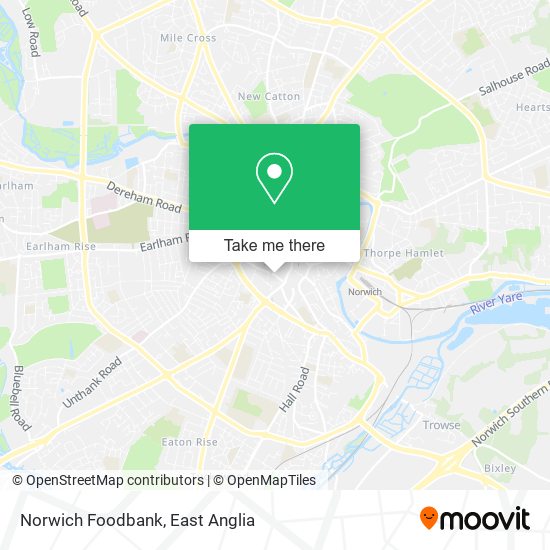 Norwich Foodbank map