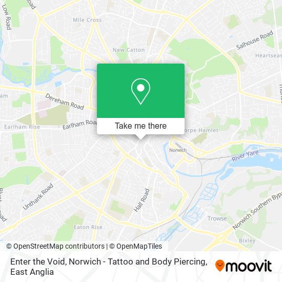 Enter the Void, Norwich - Tattoo and Body Piercing map