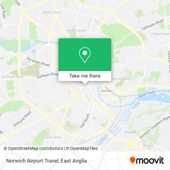 Norwich Airport Travel map