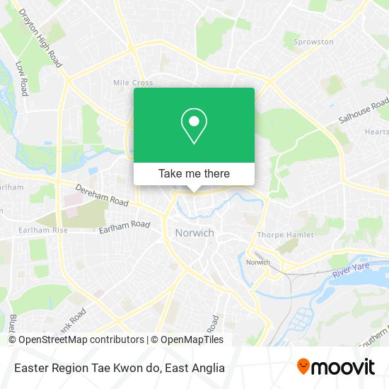 Easter Region Tae Kwon do map