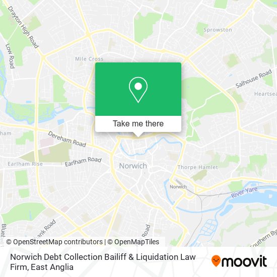 Norwich Debt Collection Bailiff & Liquidation Law Firm map
