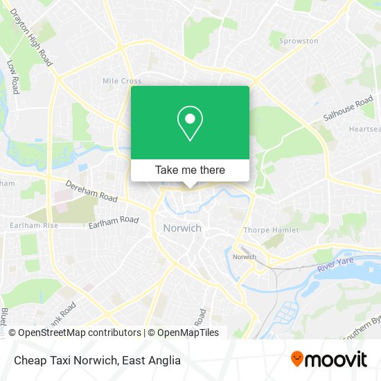 Cheap Taxi Norwich map