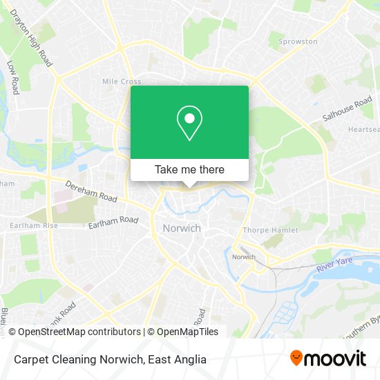 Carpet Cleaning Norwich map