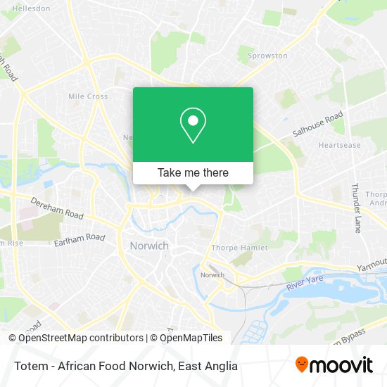 Totem - African Food Norwich map
