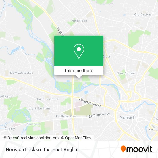 Norwich Locksmiths map
