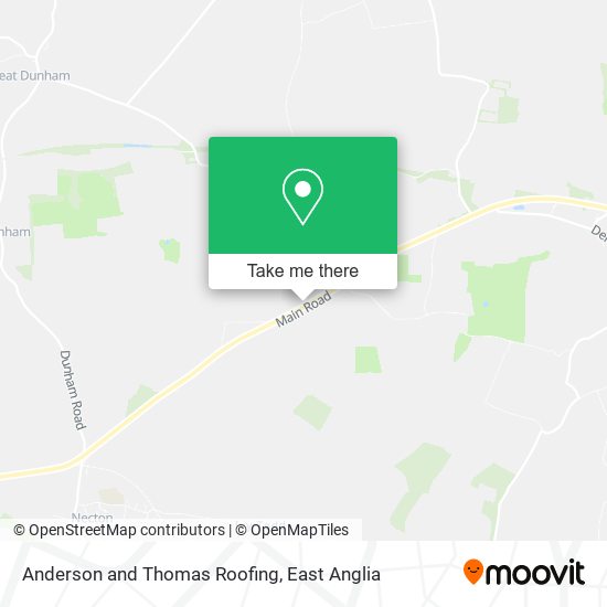 Anderson and Thomas Roofing map