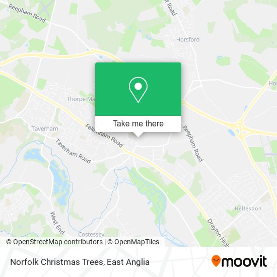 Norfolk Christmas Trees map