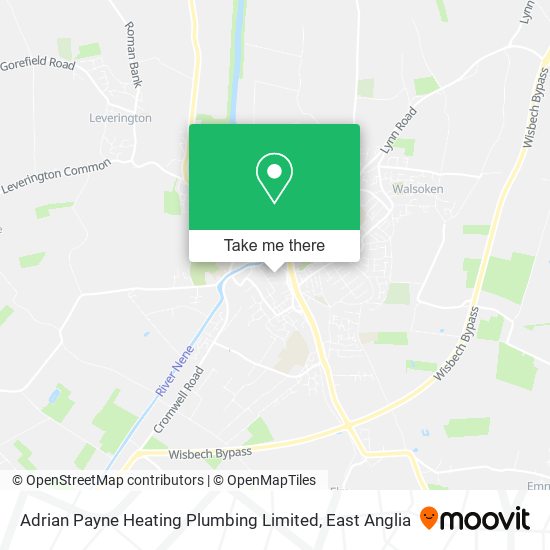 Adrian Payne Heating Plumbing Limited map