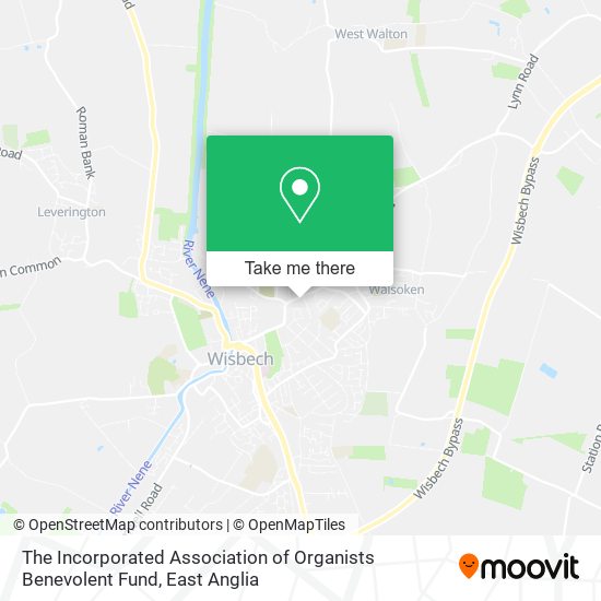 The Incorporated Association of Organists Benevolent Fund map