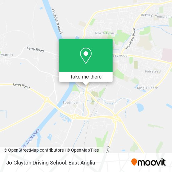 Jo Clayton Driving School map