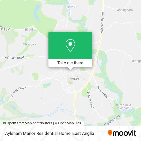 Aylsham Manor Residential Home map