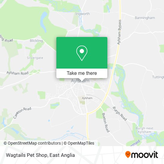 Wagtails Pet Shop map