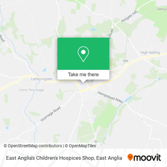 East Anglia's Children's Hospices Shop map