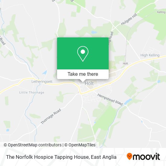 The Norfolk Hospice Tapping House map