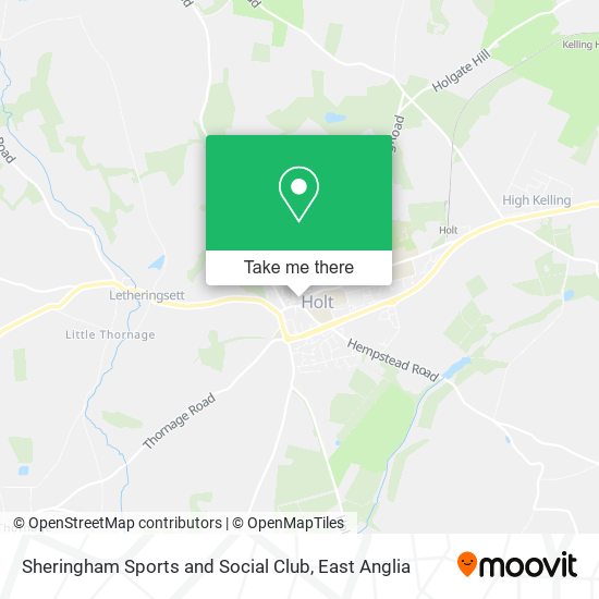 Sheringham Sports and Social Club map