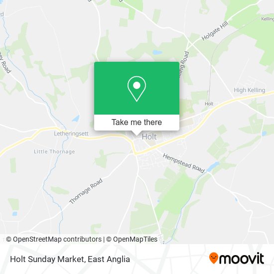 Holt Sunday Market map