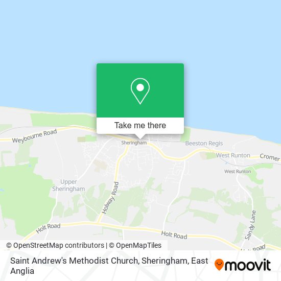 Saint Andrew's Methodist Church, Sheringham map