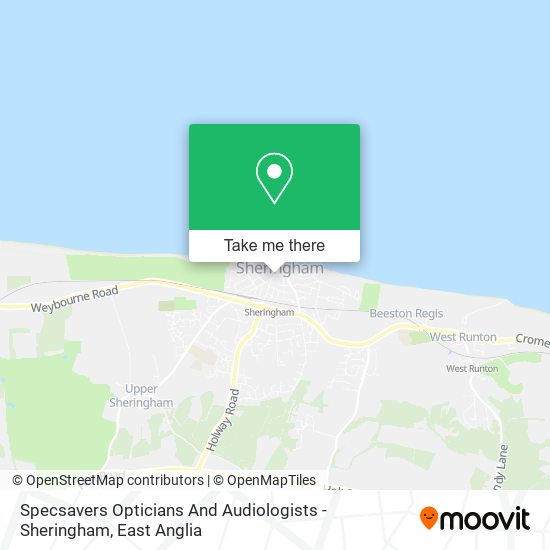 Specsavers Opticians And Audiologists - Sheringham map