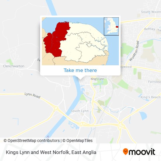 Kings Lynn and West Norfolk map