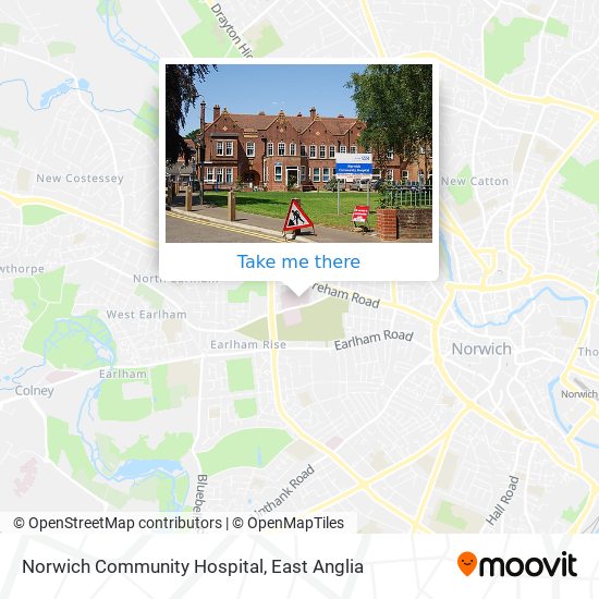 Norwich Community Hospital map
