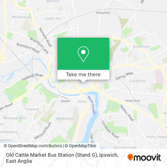 Old Cattle Market Bus Station (Stand G), Ipswich map