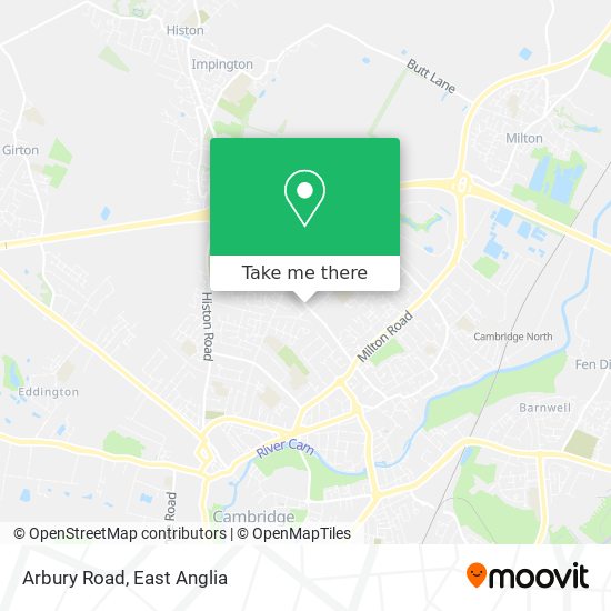 Arbury Road map