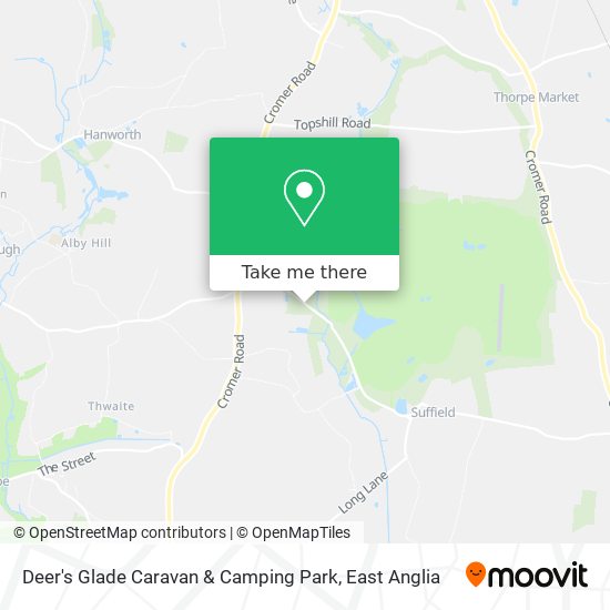 Deer's Glade Caravan & Camping Park map