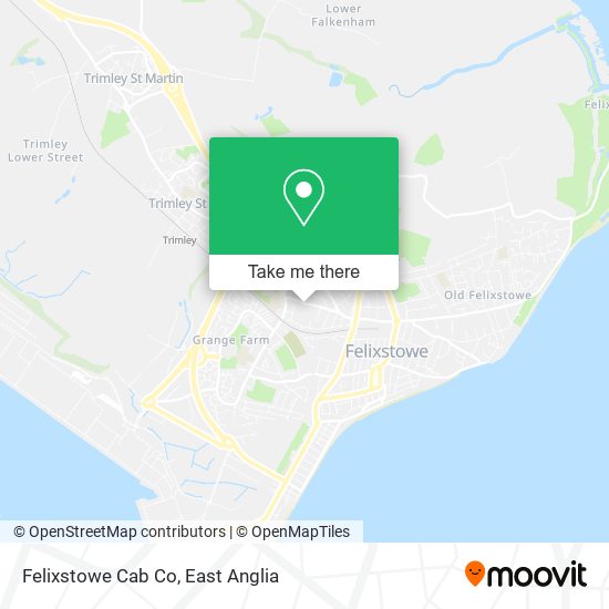 Felixstowe Cab Co map