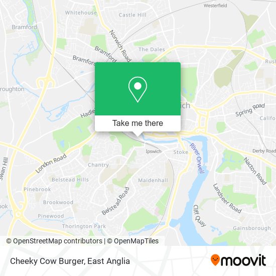 Cheeky Cow Burger map