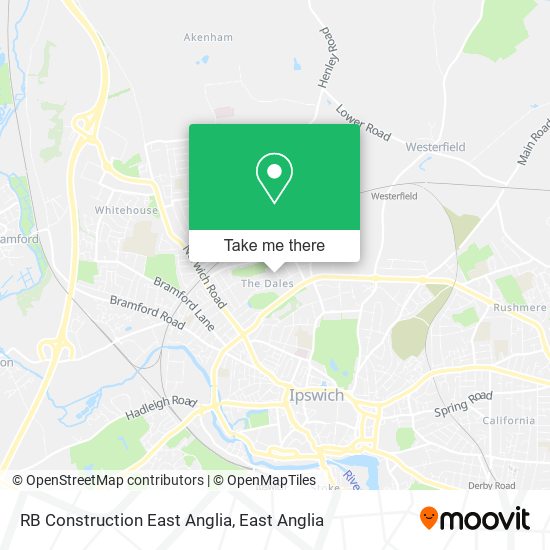 RB Construction East Anglia map