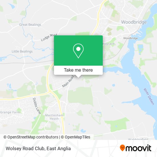 Wolsey Road Club map