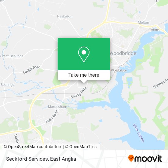 Seckford Services map
