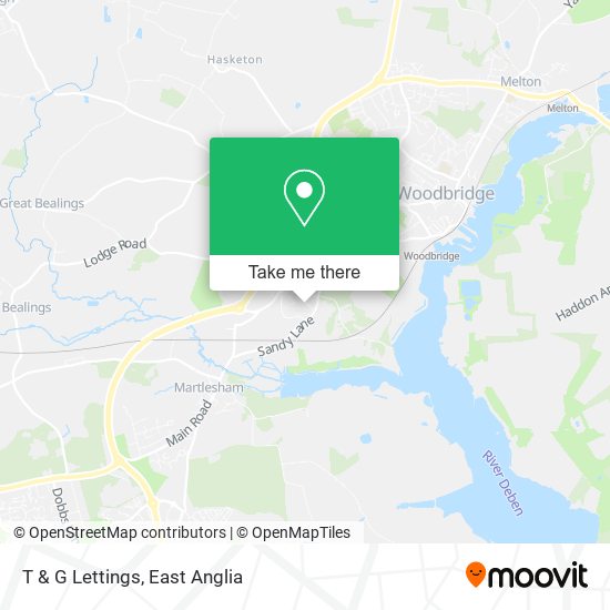 T & G Lettings map
