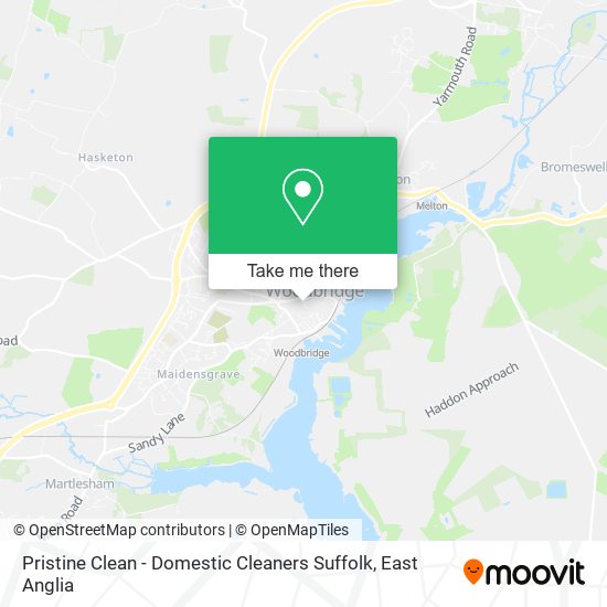 Pristine Clean - Domestic Cleaners Suffolk map