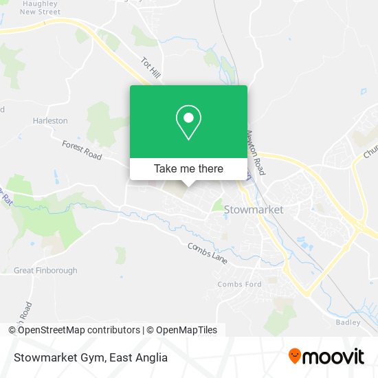 Stowmarket Gym map