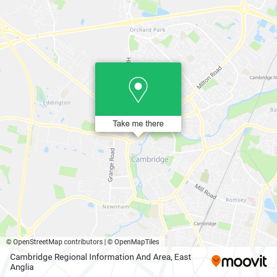 Cambridge Regional Information And Area map