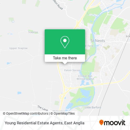 Young Residential Estate Agents map