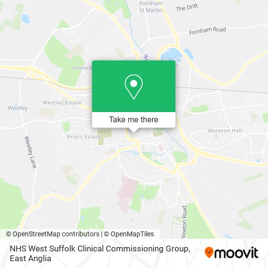 NHS West Suffolk Clinical Commissioning Group map