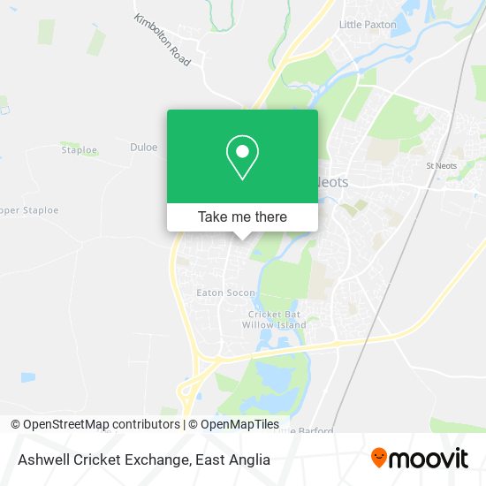 Ashwell Cricket Exchange map