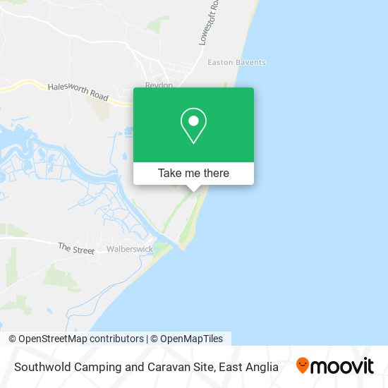 Southwold Camping and Caravan Site map