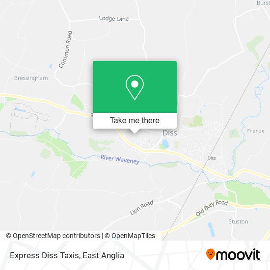 Express Diss Taxis map