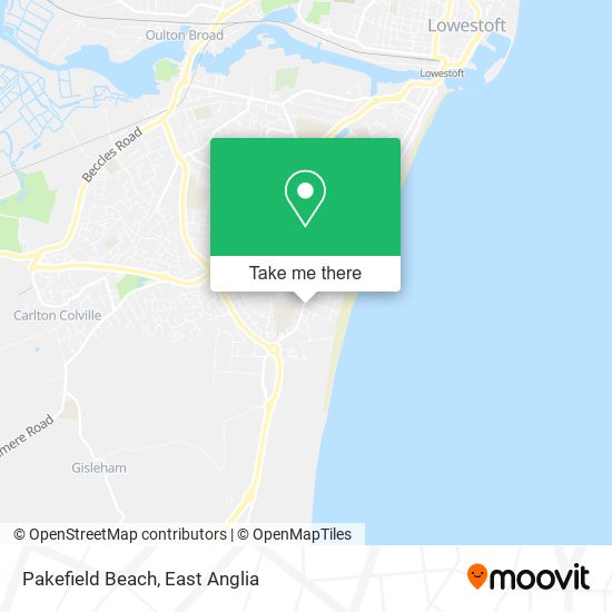 Pakefield Beach map