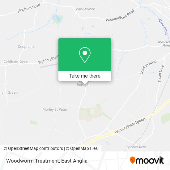 Woodworm Treatment map