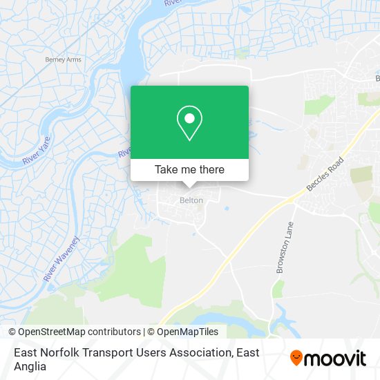 East Norfolk Transport Users Association map