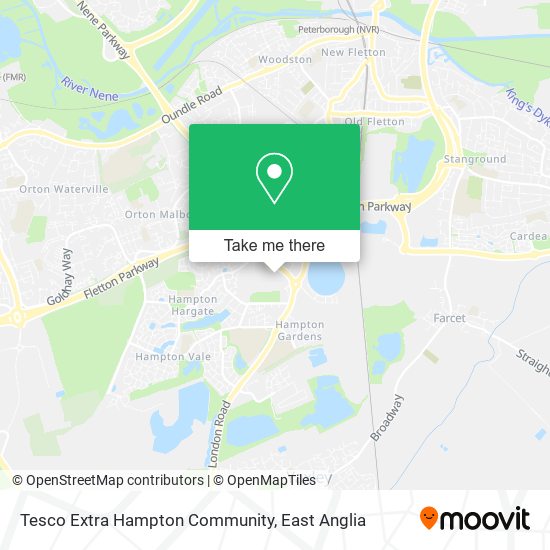 Tesco Extra Hampton Community map
