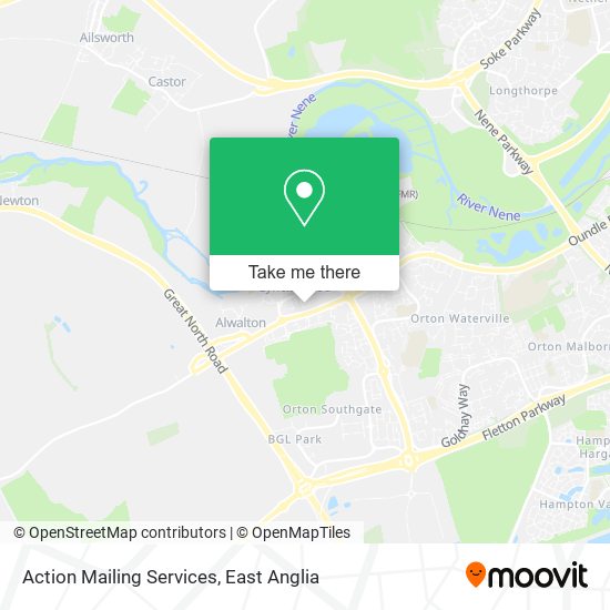Action Mailing Services map