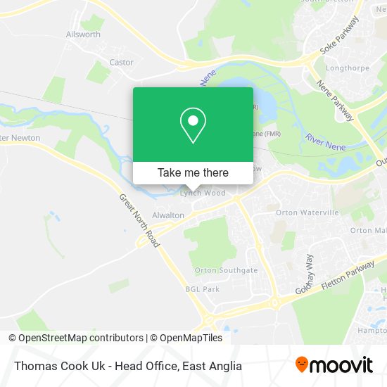 Thomas Cook Uk - Head Office map