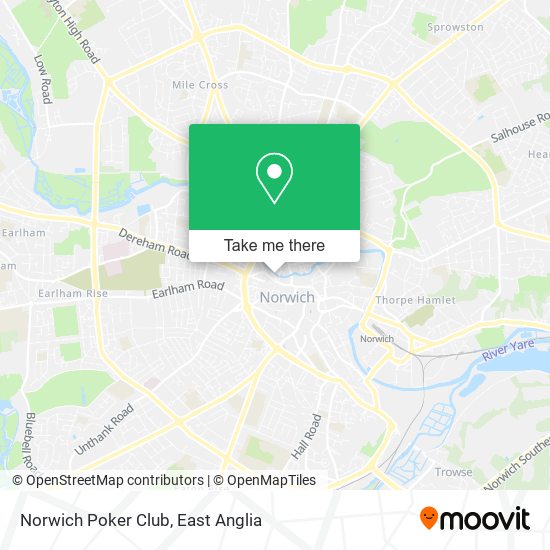 Norwich Poker Club map