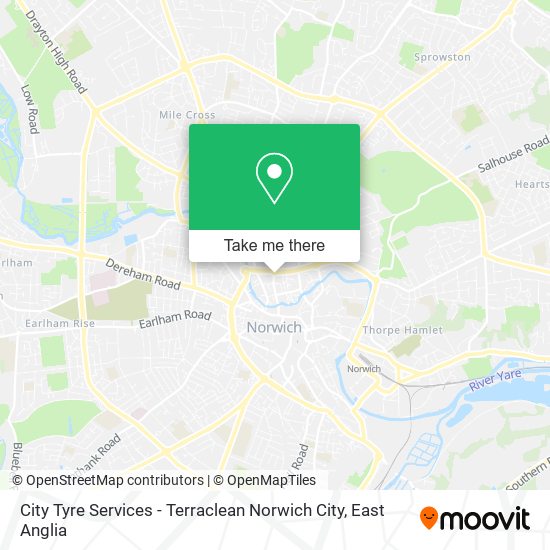 City Tyre Services - Terraclean Norwich City map